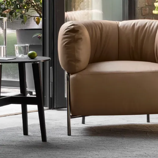 Tavolino rotondo in legno Abrey 01 di Calligaris