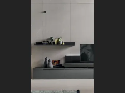 Mensole Elle & Filo in materico rovere carbone di Tomasella