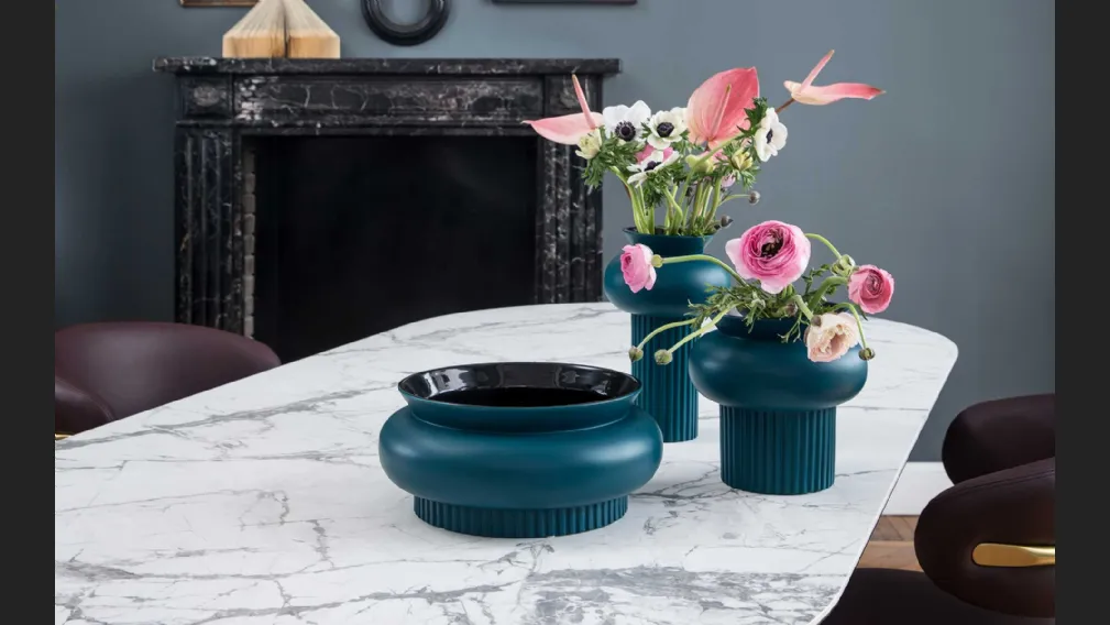 Set di vasi in ceramica in laccato opaco Ionico di Calligaris