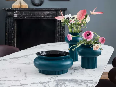 Set di vasi in ceramica in laccato opaco Ionico di Calligaris