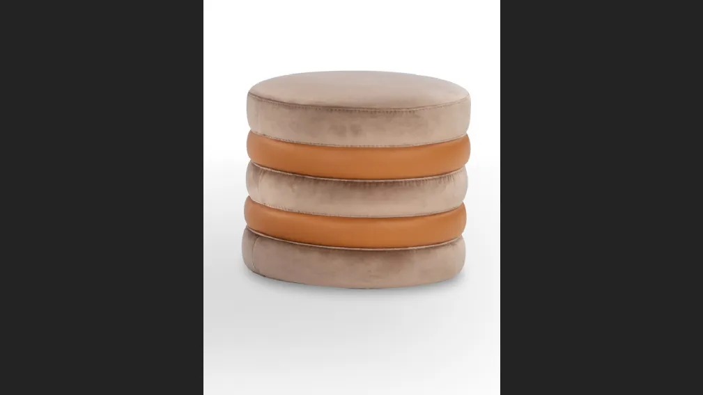 Pouf di design in tessuto Macarons di Calia