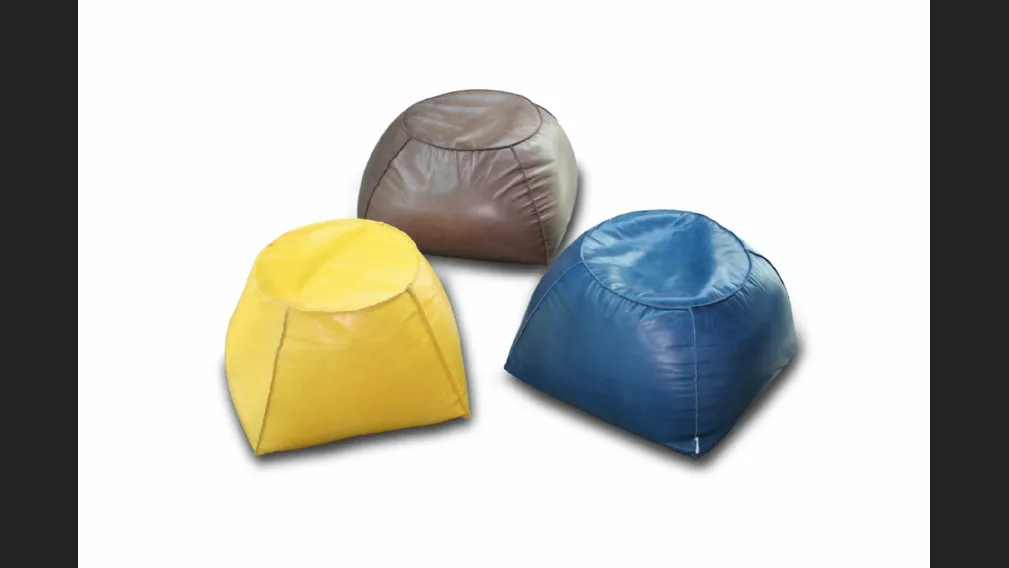 Pouf Trapezio in pelle di Calia