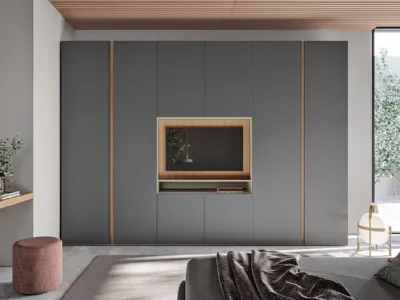 Armadio con ante battenti e vano porta TV Golf W11 di Colombini Casa