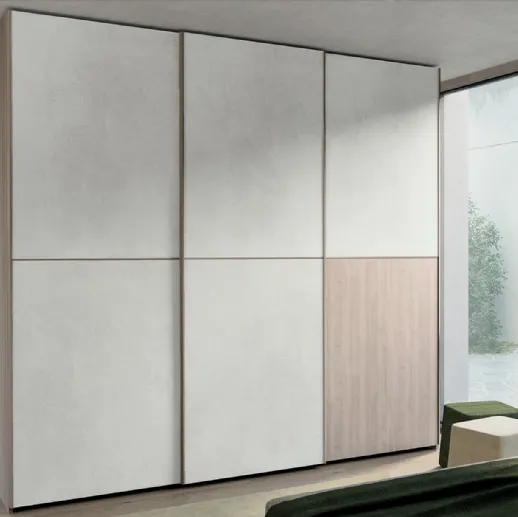 Armadio con ante scorrevoli Volo Mondrian M304 in melaminico di Colombini Casa