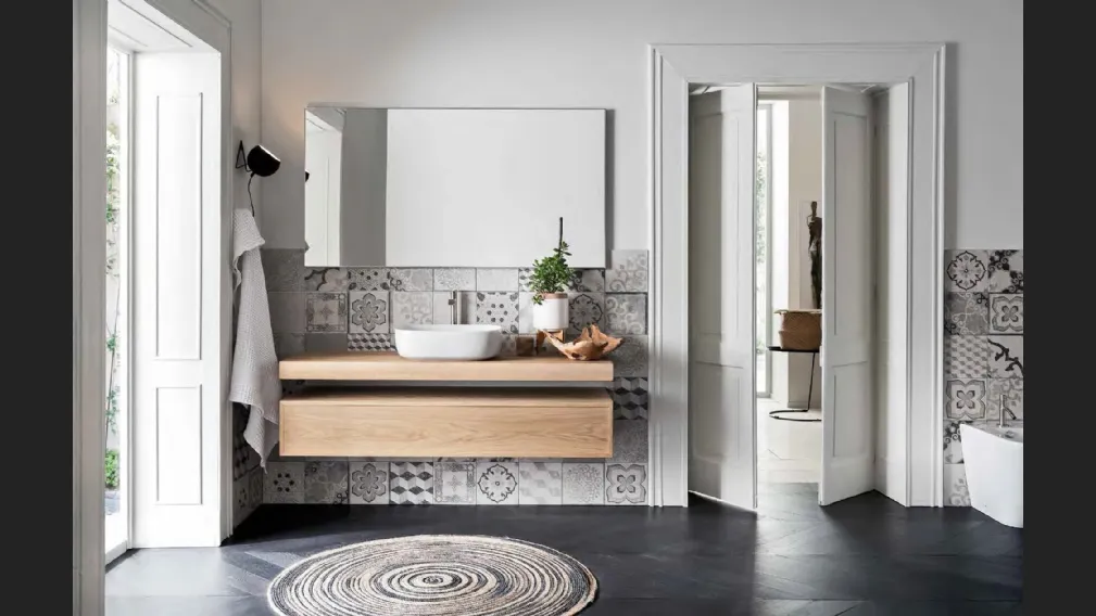 Mobile da Bagno sospeso in legno Teddy 03 di Alta Corte