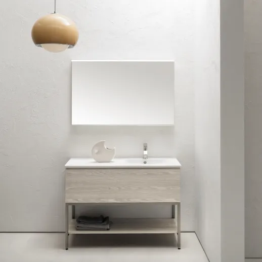 Mobile Bagno da appoggio in nobilitato effetto legno B-GO BG028 di Compab