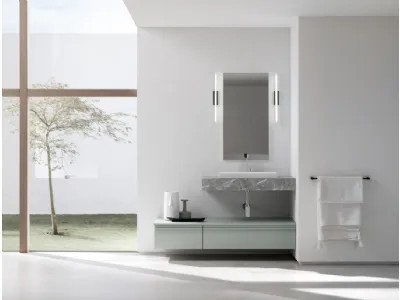 Mobile da Bagno sospeso in laccato opaco B201 BD011 di Compab