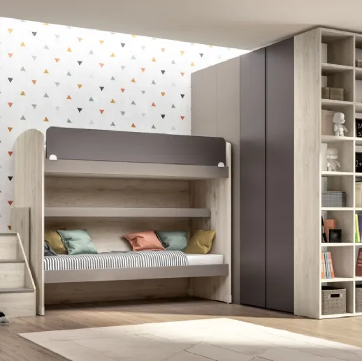 Camera moderna con letto a castello Room 162 di Zg Mobili