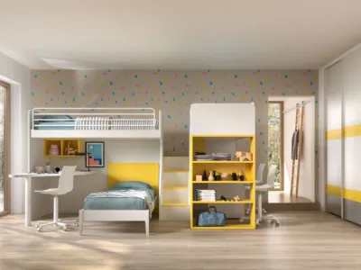 Camera con soppalco Room158 di Zg Mobili
