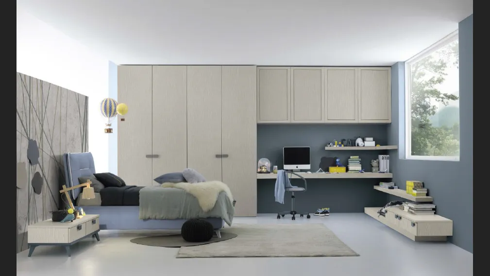 Cameretta componibile Golf C120 in melaminico di Colombini Casa