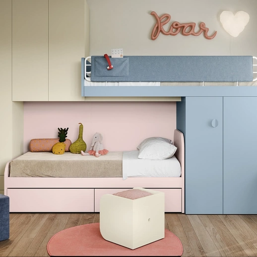 Cameretta con letti a soppalco di Nidi