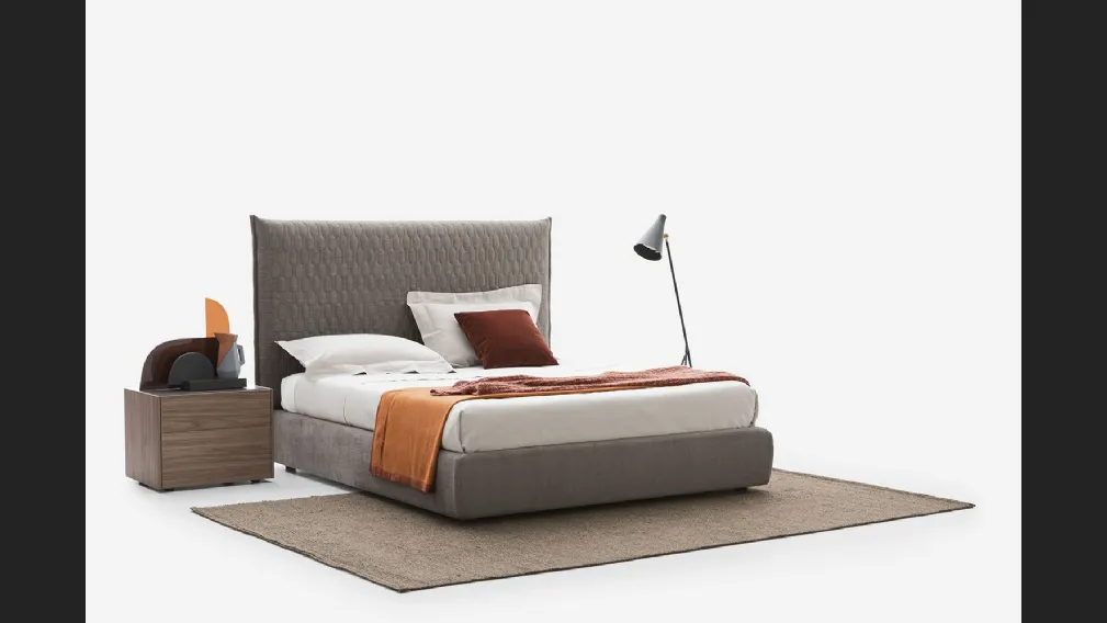Letto in tessuto con contenitore Allen 2 di Alf Da Frè