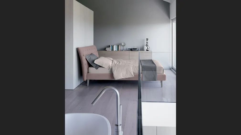 Letto in tessuto Duke di Bontempi Letti Design
