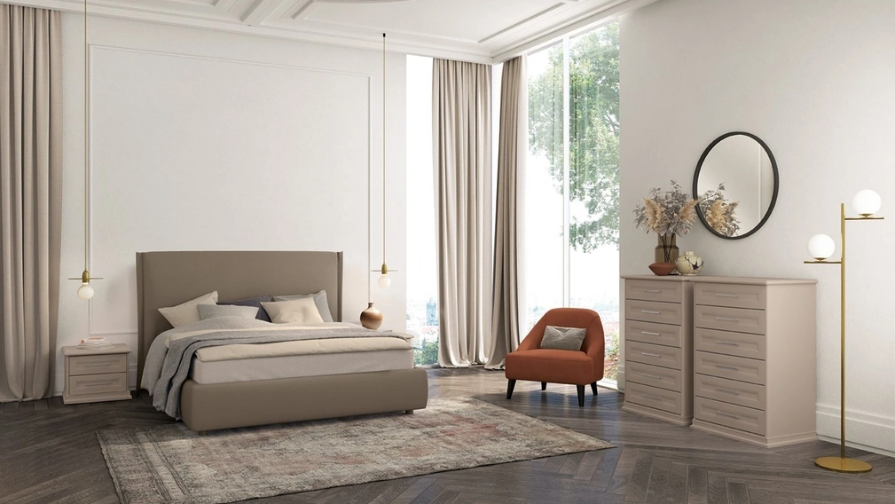 Letto in tessuto imbottito Arcadia Norma di Colombini Casa