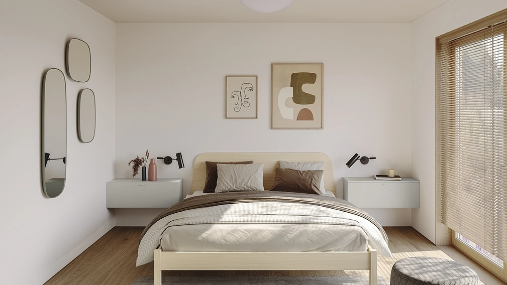 Letto con testiera Virgo di Colombini Casa