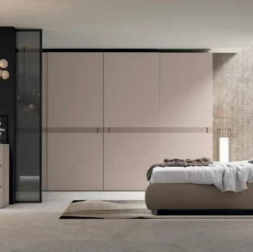 Letto matrimoniale in tessuto con testiera Vitalyty Madame di Colombini Casa