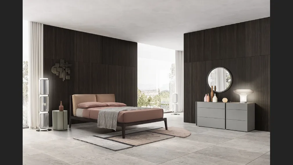 Letto in legno anche con cuscini imbottiti Dorian 2 di Alf Da Frè