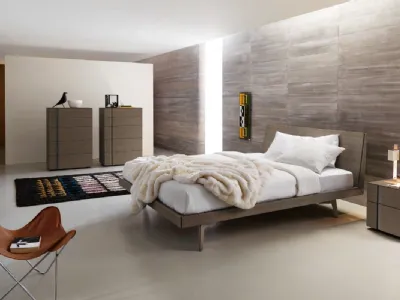 Letto Febo 1|0 in legno con testiera di Sangiacomo