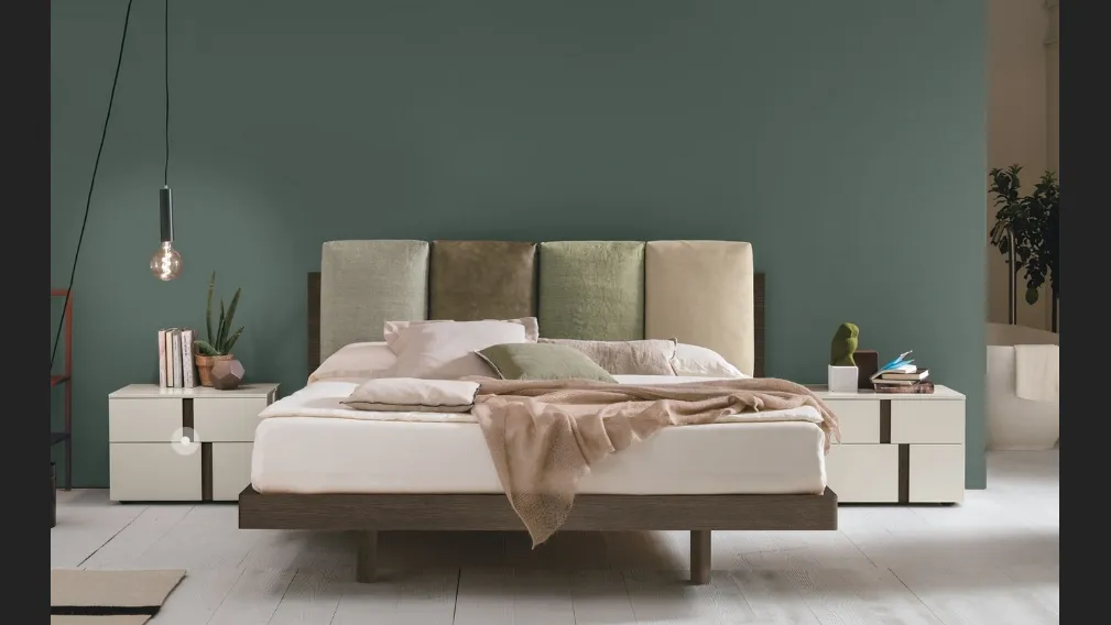 Letto con testiera imbottita Nikki di Tomasella