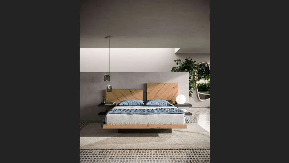 Letto con box contenitore Nazarè di Ozzio
