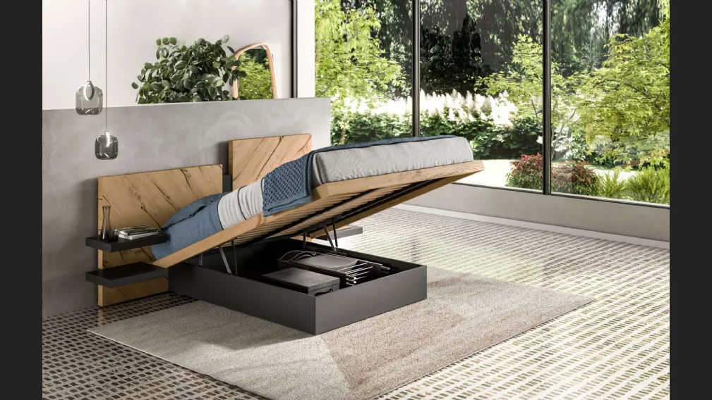 Letto con box contenitore Nazarè di Ozzio