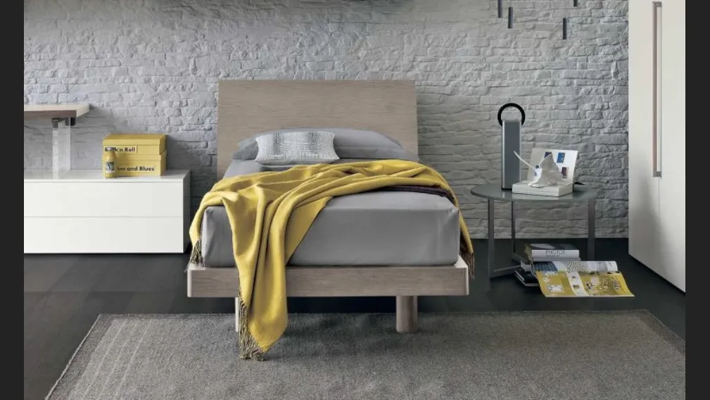 Letto singolo con testiera Clio di Tomasella