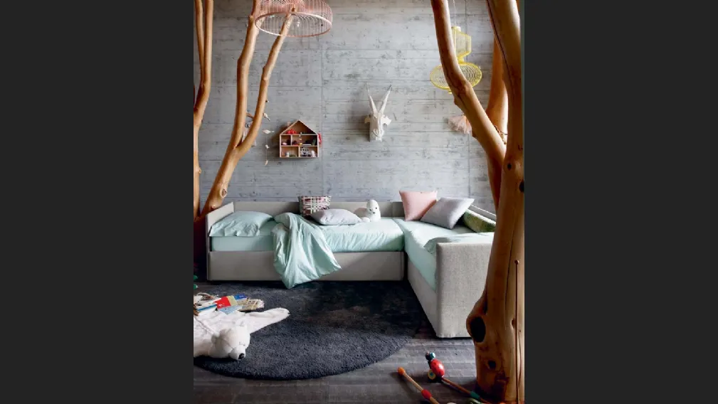 Letto singolo Duplo di Bontempi Letti Design