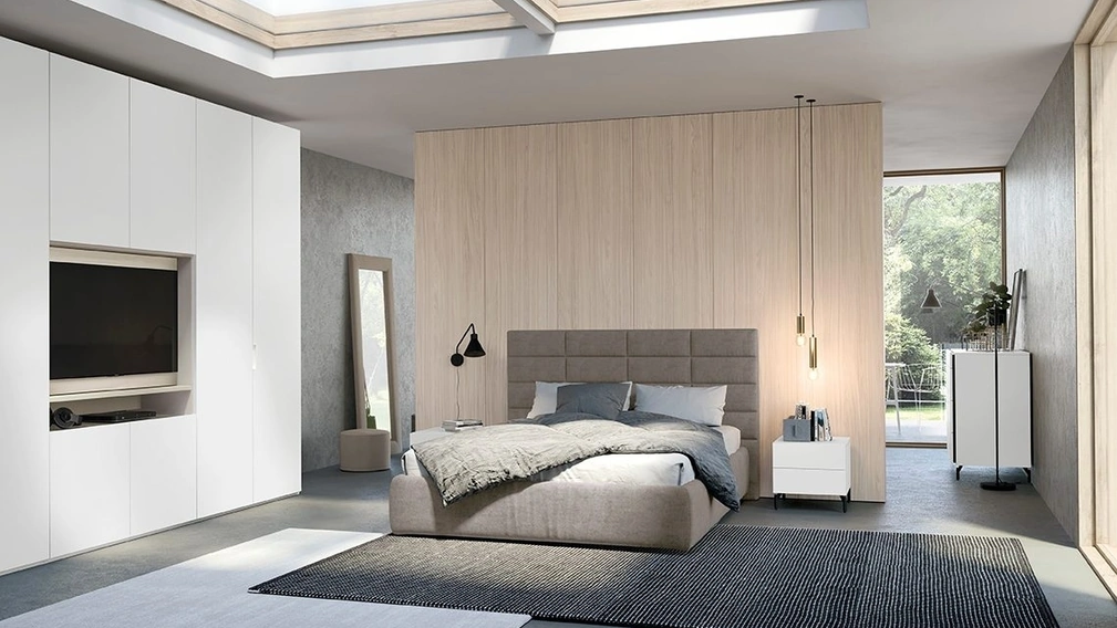 Letto con testiera Time di Colombini Casa