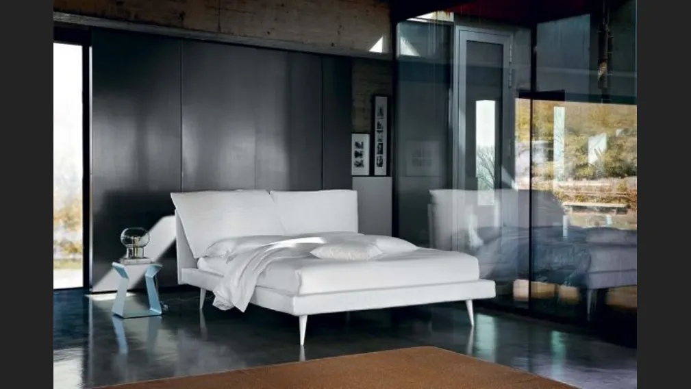 Letto con box contenitore Topazio di Bontempi Letti Design