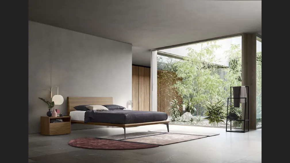 Letto di design in legno Xilo di Alf DaFrè