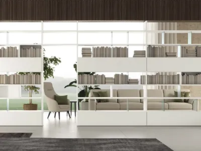 Libreria divisoria Bianca Vitalyty in melaminico di Colombini Casa