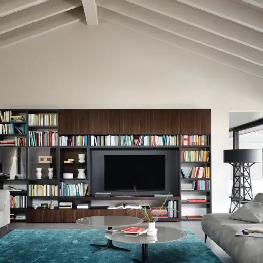 Libreria con vano porta TV Modo M6C61 di Sangiacomo