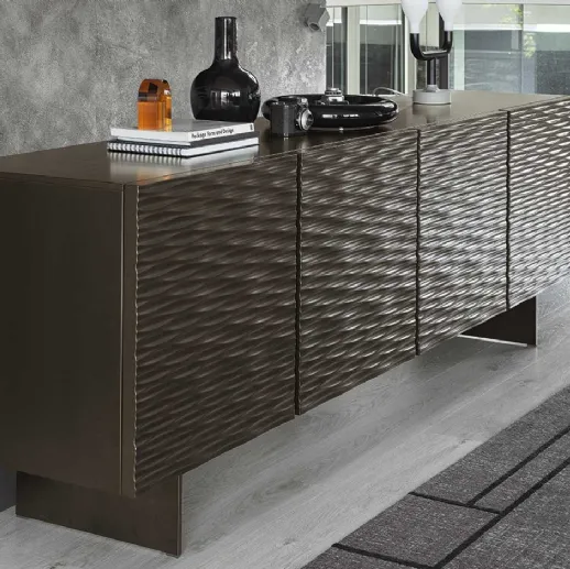 Madia in legno a 4 ante con piano e struttura in laccato opaco Opera di Calligaris