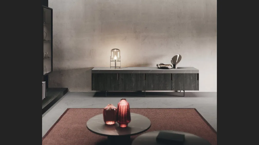 Madia Vogue Legno in rovere e gres di Binova