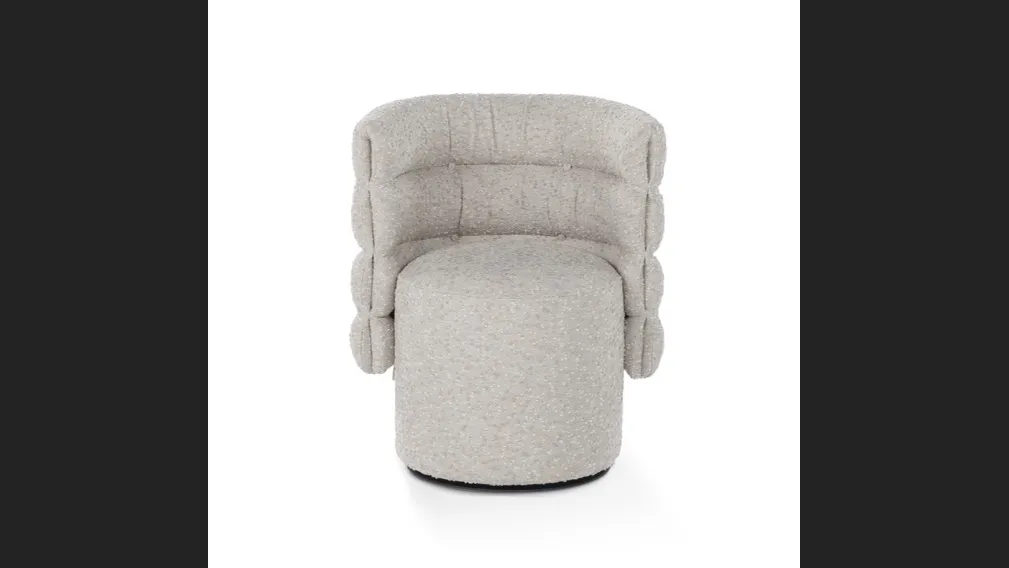 Poltroncina di design in tessuto imbottito Lady G di Calia