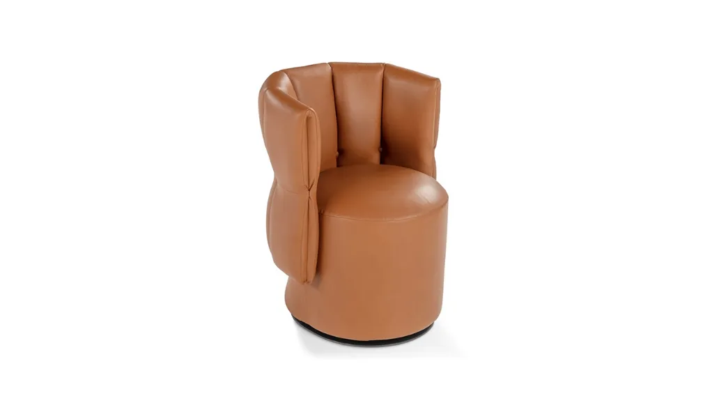 Poltroncina di design in pelle Madame G di Calia