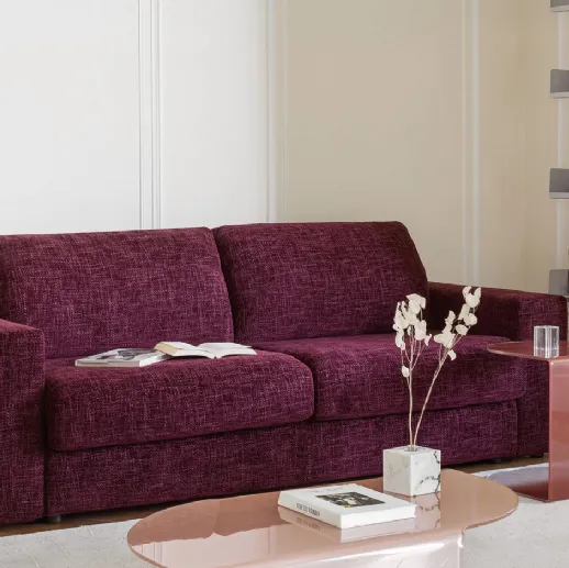 Divano Letto lineare in tessuto Convert-XL di Calligaris