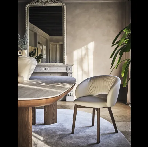 Sedia in pelle Anime Wood di Calligaris
