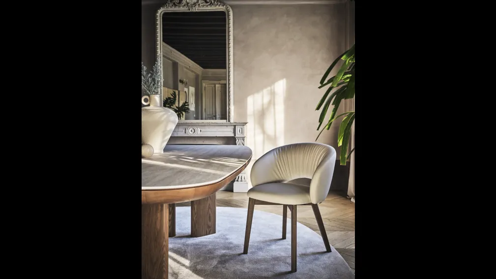 Sedia in pelle Anime Wood di Calligaris