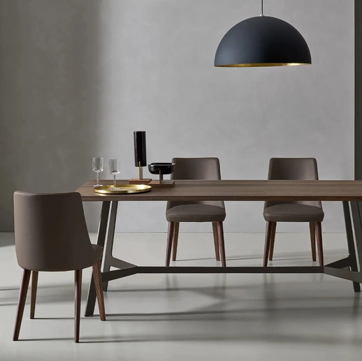 Sedia Eva in tessuto imbottito di Sangiacomo