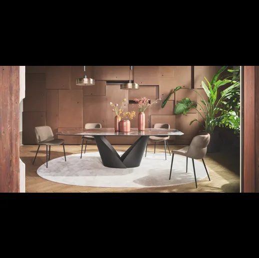 Sedia in ecopelle Onda di Calligaris