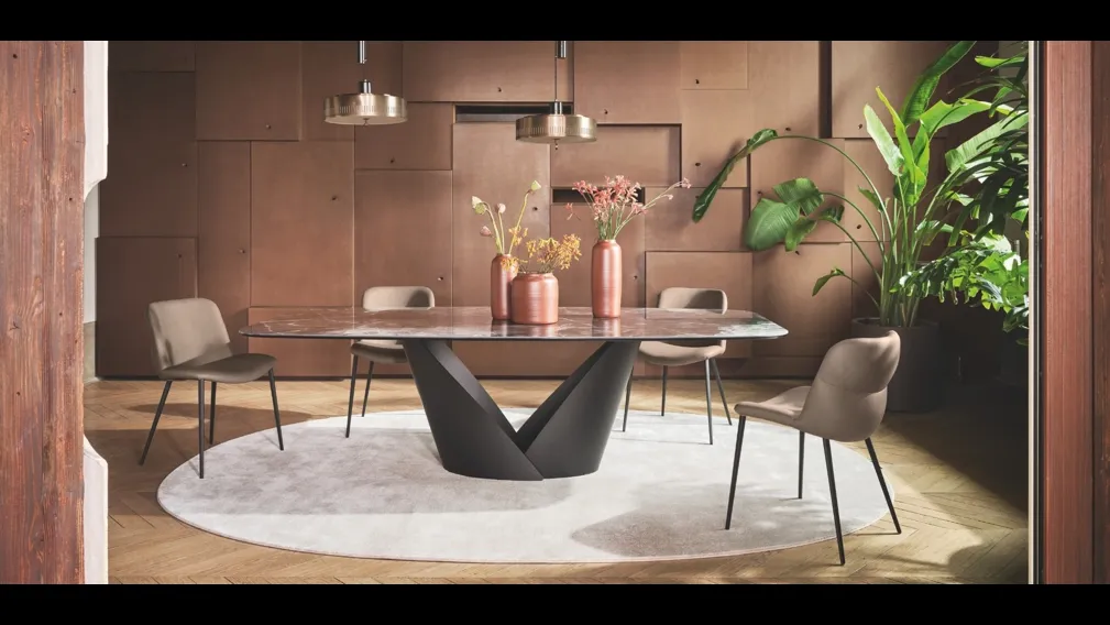 Sedia in ecopelle Onda di Calligaris