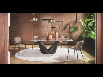Sedia in ecopelle Onda di Calligaris