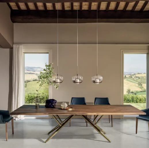 Sedia Sally in cuoio di Bontempi