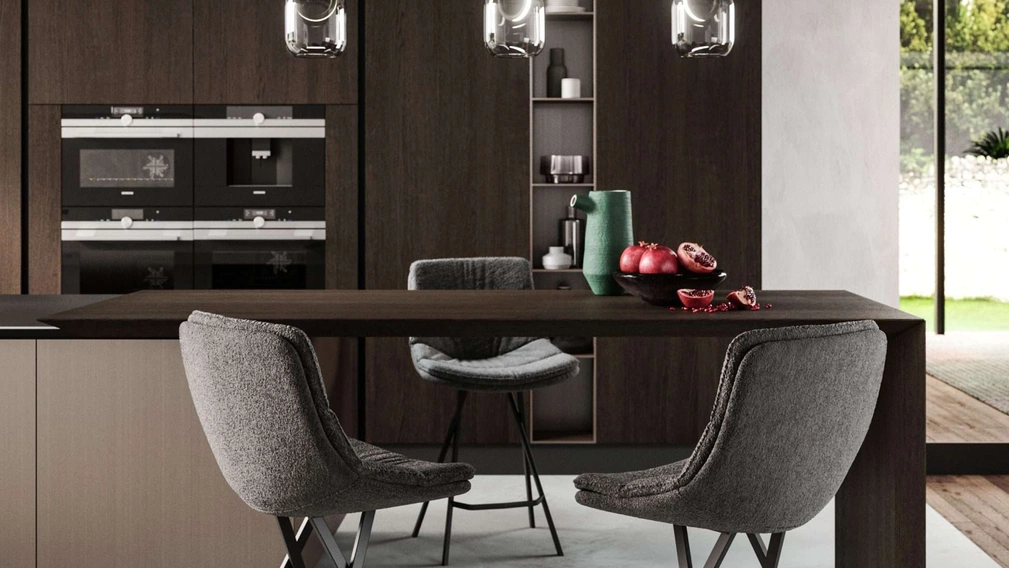 Sgabello in tessuto Roy di Ozzio