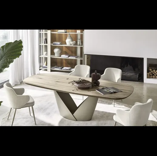 Tavolo Calla con piano in legno di Calligaris