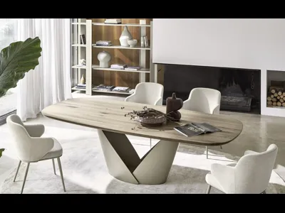 Tavolo Calla con piano in legno di Calligaris