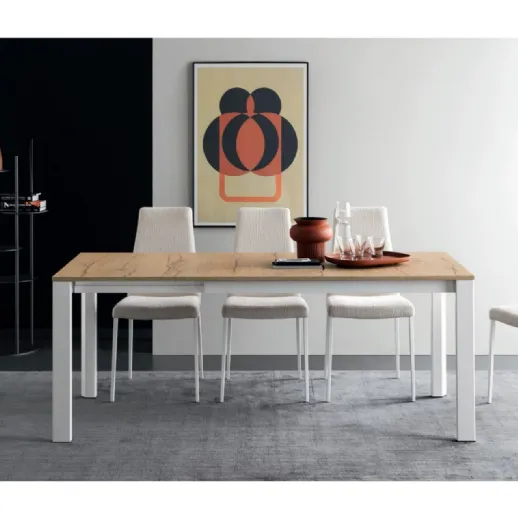 Tavolo in legno con gambe in metallo Duca di Calligaris
