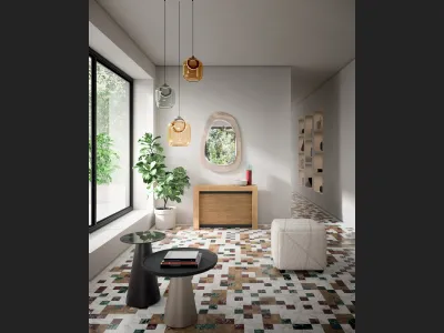 Consolle A3 allungabile in Rovere dotata di 5 prolunghe incorporate nella struttura di Ozzio