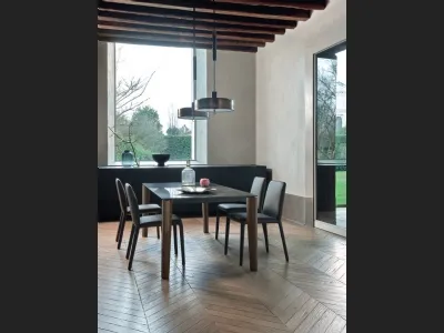 Tavolo Desco in Ceramica Nero Greco di Sangiacomo